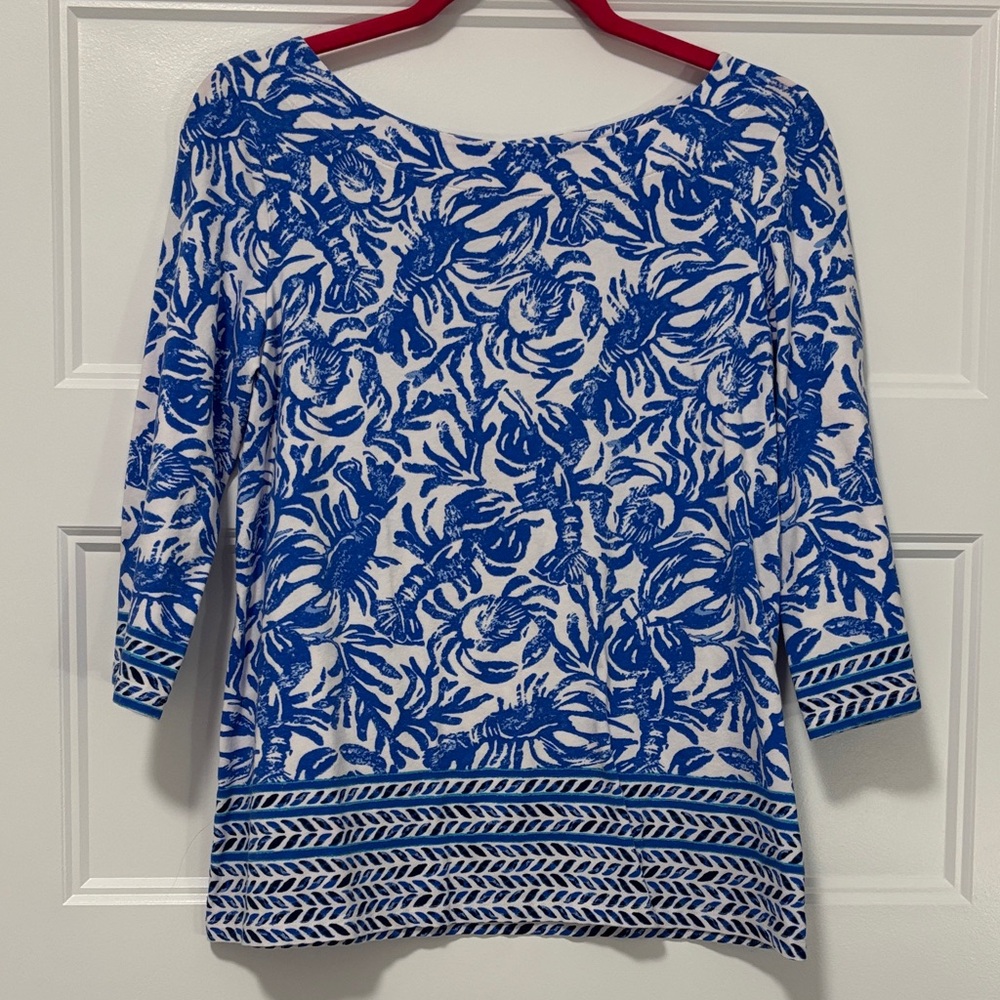 ✨SOLD✨ Lilly Pulitzer Waverly Top Lobster On A Roll